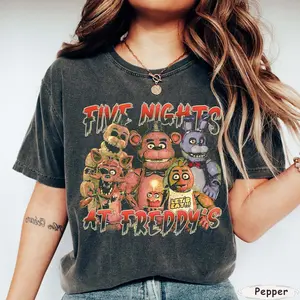 Comfort Colors© Vintage Five Nights At Freddy's Vintage T-Shirt, FNAF T-Shirt, Gift For Women and Man Unisex T-Shirt