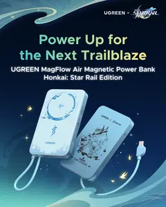 UGREEN × Honkai: Star Rail Series Magnetic Power Bank Qi2 Certified 15W Fast Charging Wireless Battery Pack Slim 10000mAh Magsafe Portable Charger with 30W USB-C for iPhone 17/16/15/14/13/12 Series ,DealsForYouDays Chargeable Smartphone