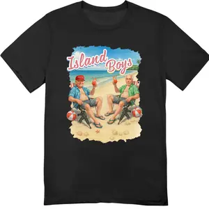 Island Boys Funny Political T-shirt – Vintage Style Beach Graphic Tee for Men and Women – Satirical Cotton Shirt with Trump and Epsteinns Parody Vibes