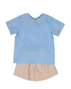 John Blue with Tan Short Set