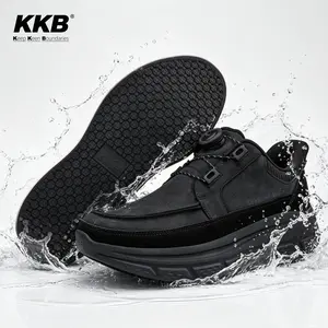【2026 Recién llegado】Men's Leather Non-Slip Work Easy Slip Loafers Boat Casual Waterproof Sneakers Shoes with Arch Support
