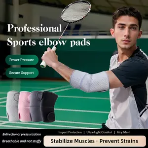 2 Sports Compression Elbow Sleeves | Freely Adjustable Tightness, Two-Way Compression disperses elbow joint pressure and reduces muscle strains. providing support and relief for tennis elbow & golfer's elbow—balancing sports protection and daily.