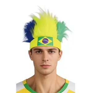 US, Canada and Mexico 2026 World Cup fans wigs, national flag headgear, US football fans cheering supplies, headgear headband