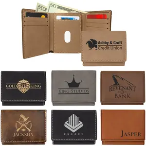 Men’s Leather trifold wallets personalized