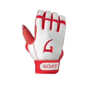 Origin Series Short Cuff White and Red Batting Gloves