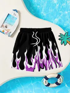 Boys Comfortable Creative 3D Printed Shorts, Summer Outdoor Casual Quick-Dry Beach Pants, Perfect Vacation Choice