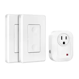 Remote Wall  and Outlet, No Wiring,  Off Power Plug, Expandable Remote Control Outlet Light , 100Ft RF Range, FCC Listed