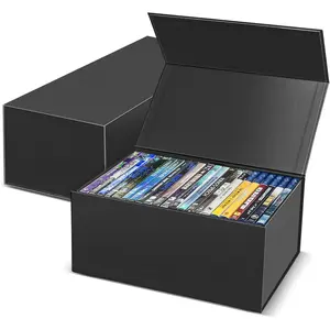 2 Pack Blu Ray DVD Storage Box for Steelbook Storage, Movie Organizers, Blu Ray Holder, Video Game Storage Cases