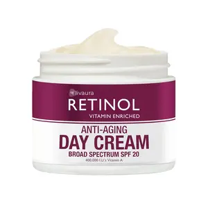 LIVAURA Retinol Skincare LdeL Cosmetics Day Cream Broad Spectrum SPF 20 Moisturizes & Reduces Look of Fine Lines – Provides Protection From Daily Sun Exposure - 1.7 Oz. Moisturizers Radiance