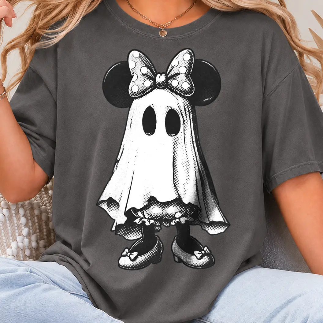 Vintage Minnie Halloween Couple Shirts, Ghost Shirt, Minnie Ghost Shirt, Spooky Season Shirt, WDW Halloween Family Shirt