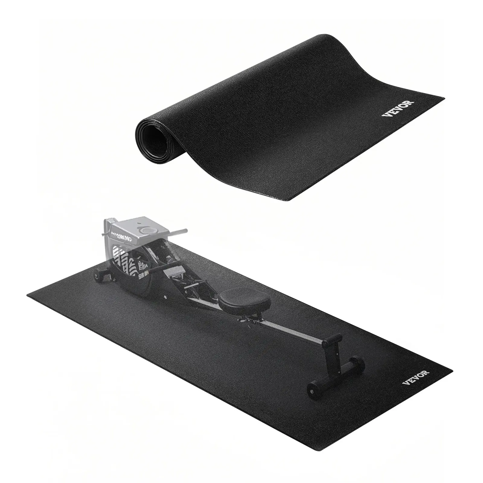 VEVOR High-Density PVC Exercise Mat (24x52x0.16 inches) - Carpet Floor Protector, Waterproof, Non-Slip, Easy to Clean for Pilates, Fitness, Relaxation, Home Gym Users