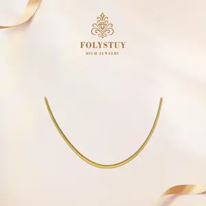 [4mm-19.6inches Snake Bone Necklace]【FOLYSTUY (Y142)】Snake Bone Necklace Unisex Chain & Link Elegant Design