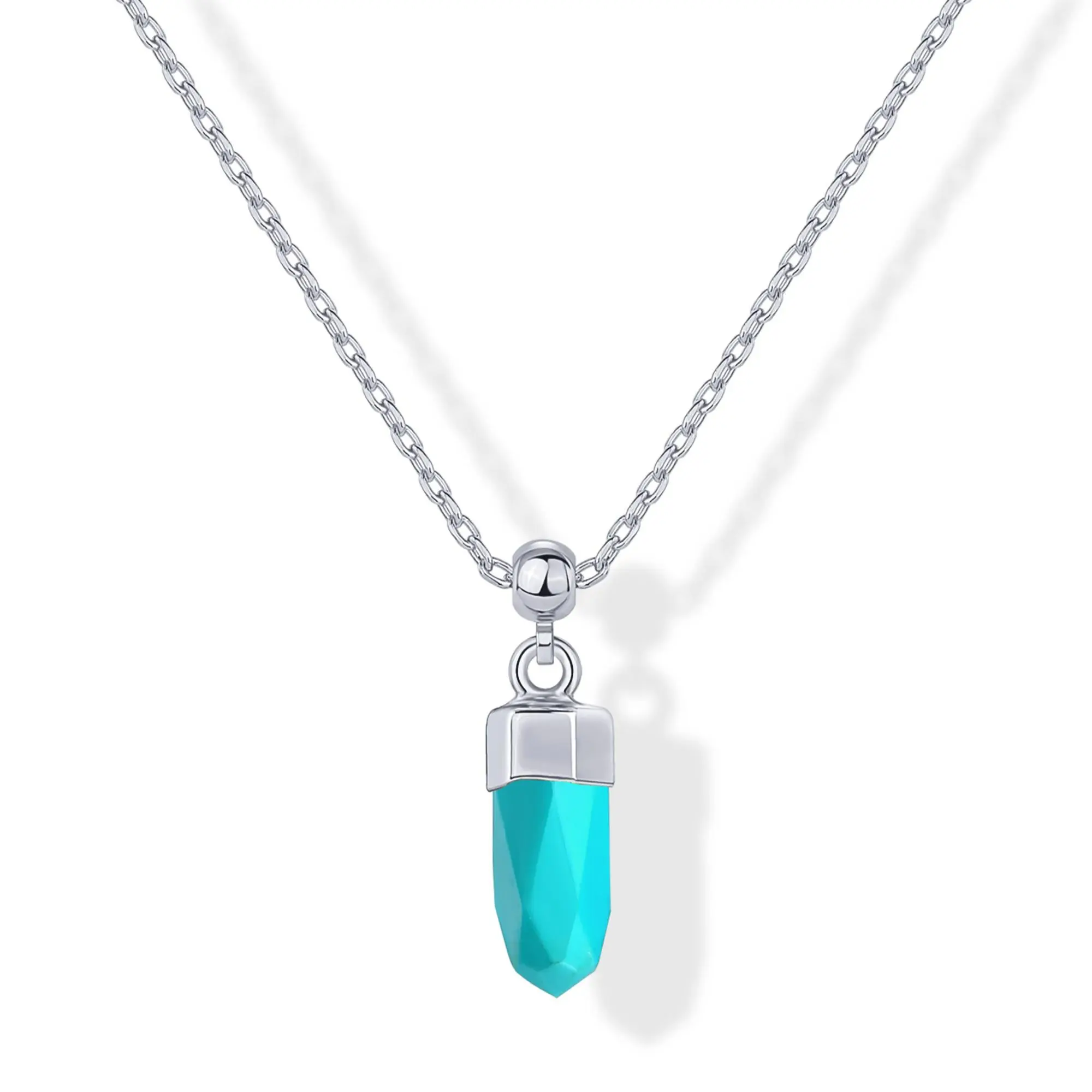 Turquoise Crystal - White Gold