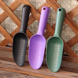 Digging Soil Sand Hand Trowel Pet Food Beach Multi-Function Sifting Scoop Shovel Plastic Shovel for Garden Planting Flower Succulent Transplant Tools