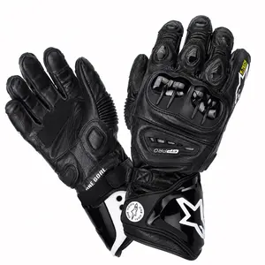 Motorcycle Racing Knuckle Cover Gloves, CE Armored Full Finger Touchscreen Gauntlets for Men, All-Season Protective Gear