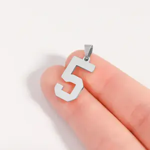 Athletes jewelry necklace for men & women-Stainless Steel Sport Number Pendants & charms - sports jewelry for men women