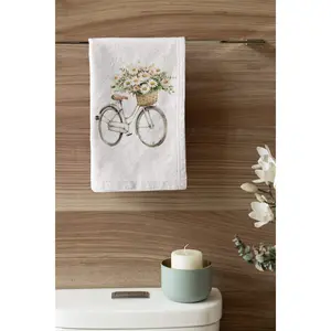 Summer Daisy Beach Cruiser Hand Towel
