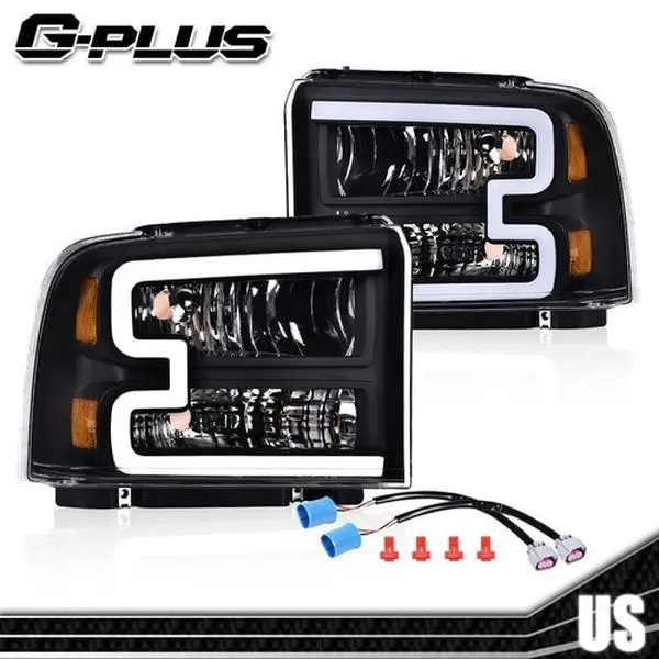G-PLUS LED Headlight Assembly, Truck Headlight for 2005-2007 Ford F250 F350 F450 F550 Super Duty Conversion Kit