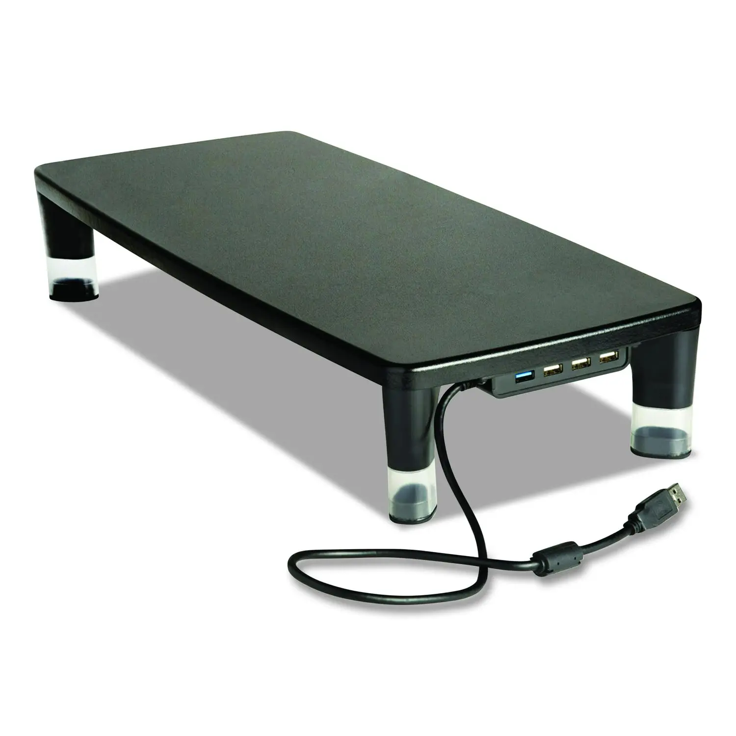 3M Monitor Stand MS100B 21.6 x 9.4 x 2.7 to 3.9 Black/Clear Supports 33 lb