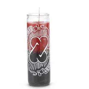 Double Action Heart Multicolor 7 Day Prayer Candle