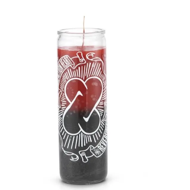 Double Action Heart Multicolor 7 Day Prayer Candle