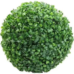Green Artificial Boxwood Topiary Green Hanging Plant Ball Decorative Plants Grass Ball Faux Plant Ball for Home Outdoor Wedding Party