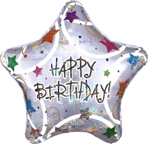 Holographic Star Jumbo Foil Balloon