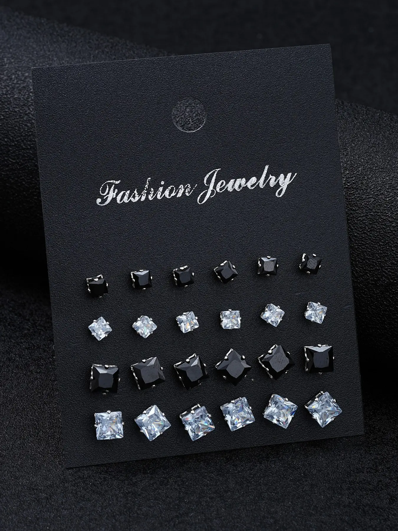 Stainless Steel Dark Style Cuban Necklace Leather Bracelet Ring Synthetic Zircon Earrings Set, Unisex Daily Wear Halloween Gift, Fashionable Jewelry Set