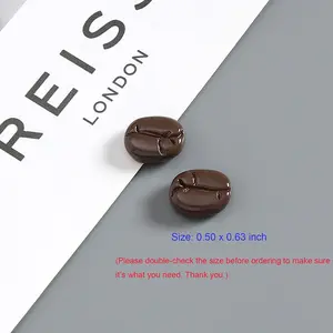 100 Pcs Simulation Resin Mini Faux Coffee Beans Artificial Decor for Home Kitchen Cafe Shop Cabinet Display Photography Props Non-Edible
