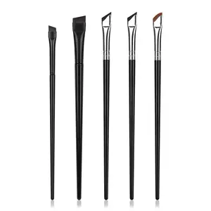 5pcs Eyeliner Brushes, Multifunctional Angled Flat Fine Point Thin Eye Makeup Brushes Set Cosmetic Tool for Eyeliner Eyebrow Eye Shadow Women Girls Multicolor