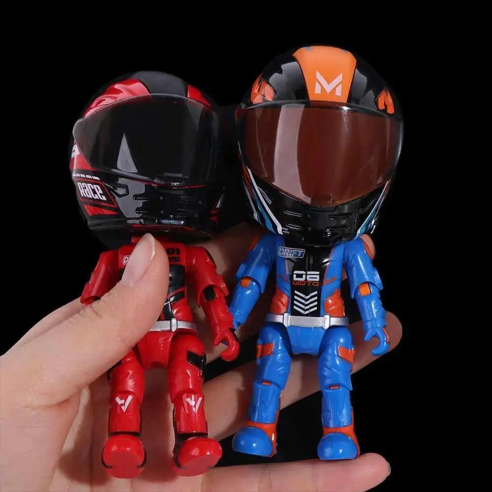 4.72in Alloy Deformation Helmet Motorcycle Rider - Movable Doll Model, Interactive Classic Novelty Stress Relief Toy for Family Holidays, Toys & Hobbies
