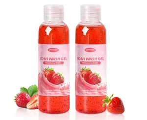 2 PCS Yoni Wash, Natural Feminine Wash for Women Ph Balance, Yoni Body Wash Vaginal Wash for Intimate Moisturizing Deodorant Remove Odor, Strawberry Scent