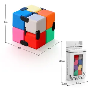 Aluminum Alloy Infinity Cube Fidget Toy - Relieve Stress and Anxiety - Compact and Durable - Great for Kids and Adults therapeutic toys figet  toys Sensory Grippie Set Adjustable Fingers Relaxation Stick Solution