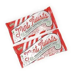 Atkinson's Mint Twists Crushed Peppermint Candy for Baking 8 Ounces (2 Bags 16 oz)