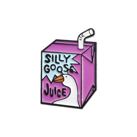 Unisex Cartoon Milk & Goose & Letters Design Brooch, Cute Fashion Alloy Badge for Daily Clothing Decor, Trendy All-match Kawaii Accessories As Birthday Gift