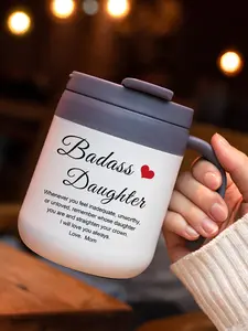 Gifts For Daughter, Funny Gifts for Daughter-11.9 oz Insulated Coffee Mug with Handle and Lid, Daughter Mug for Birthday Christmas Adult Gifts, Stocking Stuffers funny mug