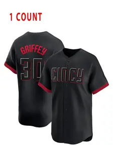 Men's Embroidered Baseball Jersey Top, Loose-Fit Quick-Dry Sports Shirt, Casual Outdoor Wear, All-Season Comfortable Fabric