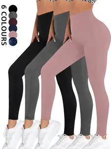 Women's 3-Pack Super Soft Leggings, High Stretch Tummy Control, No-See-Through Design, Ideal for Workouts & Yoga, Comfortable Fit, High Waisted Leggings