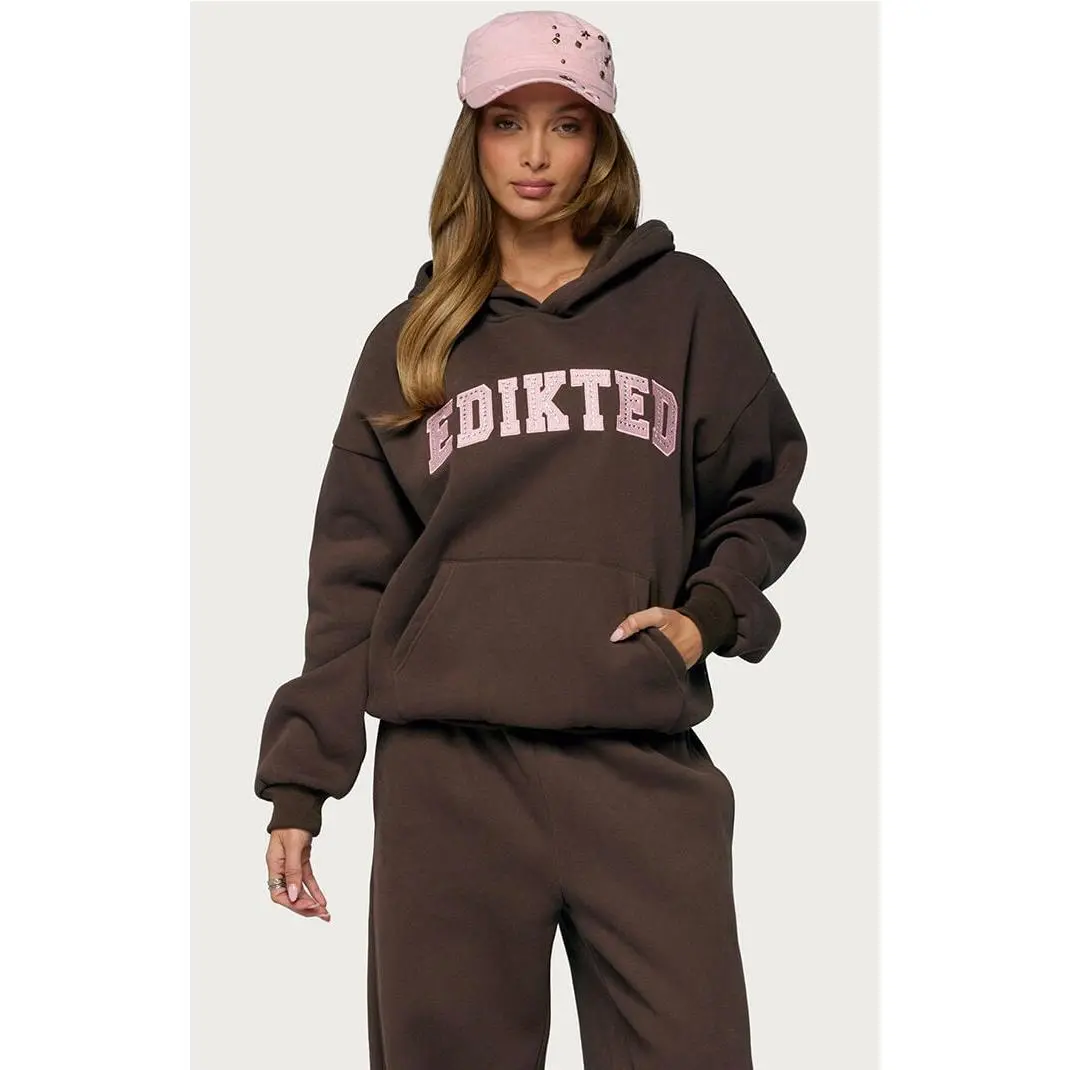 Edikted Women's Edikted Glow Rhinestone Hoodie