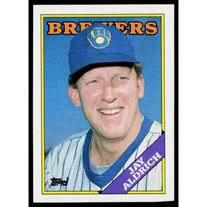 Jay Aldrich 1988 Topps #616 RC Milwaukee Brewers