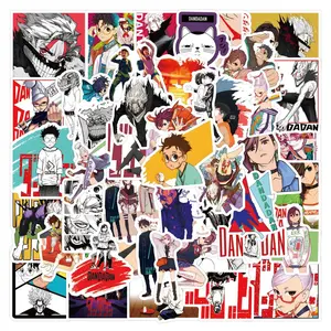 55 New Funny Comic Dandadan Cartoon Graffiti Stickers, Waterproof Car Luggage Cup Stickers, Fun and Creative Decorations