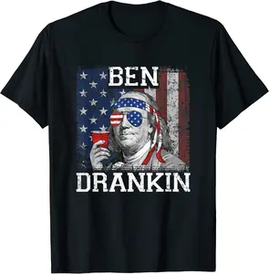Ben Drankin Beer 4th Of July Funny Patriotic Usa Unisex T-Shirt