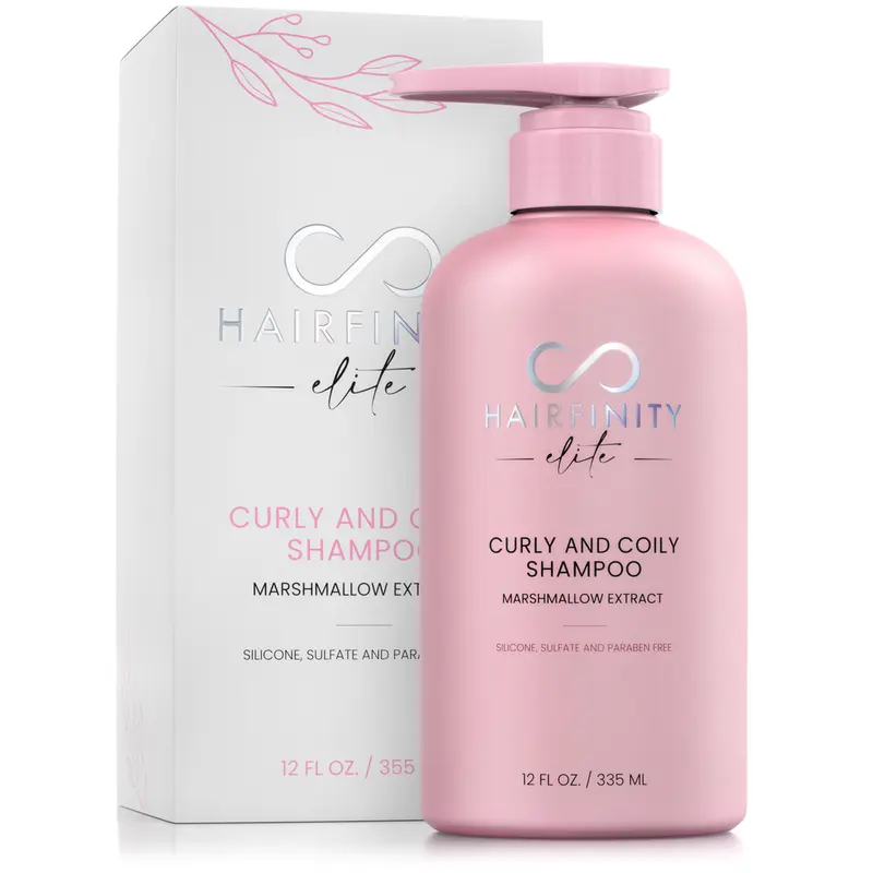 Curly & Coily Shampoo with Marshmallow, Burdock Root, and Aloe Vera – Customizable Formula for Ultimate Hair Health & Frizz Control