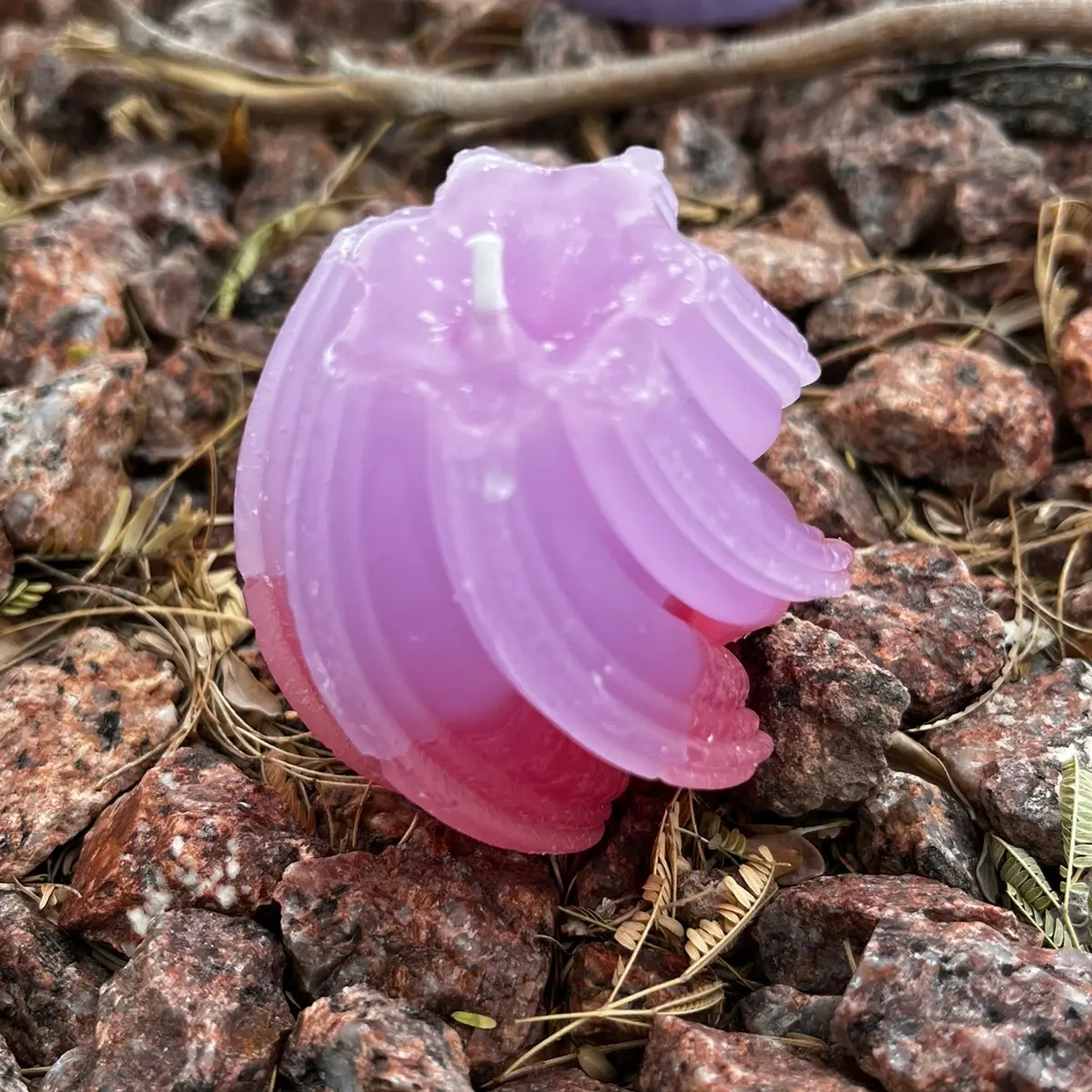 Molded spiral scented candle