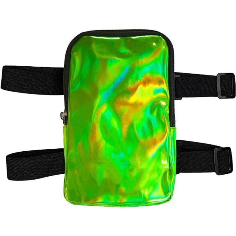 New Holographic Thigh Bag Leg Thinning Band Outdoor Adjustable - Green