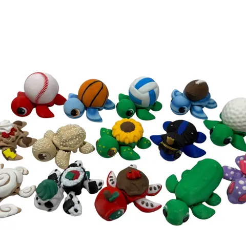 GRIT Friends Mini Turtle Theme Collectible Set - Pocket-Sized Home Decor Collector Statues, Fun Figurines for All Ages, New Additions Continuously Added, Collector Statue