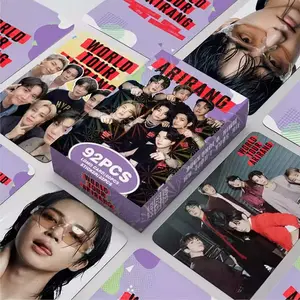 92 Pcs Kpop Idol Same Style Photo Cards, ARIRANG Theme Lomo Cards Star Collectible Merch Cards