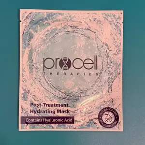 Repair Procell Therapies Pure Hyaluronic Acid Face Mask for Instant Hydration and Anti Aging Post-Treatment Procedures Fragrance-Free Exp 2028 LED Color Facial Rejuvenation Hydrating Anti-Wrinkle
