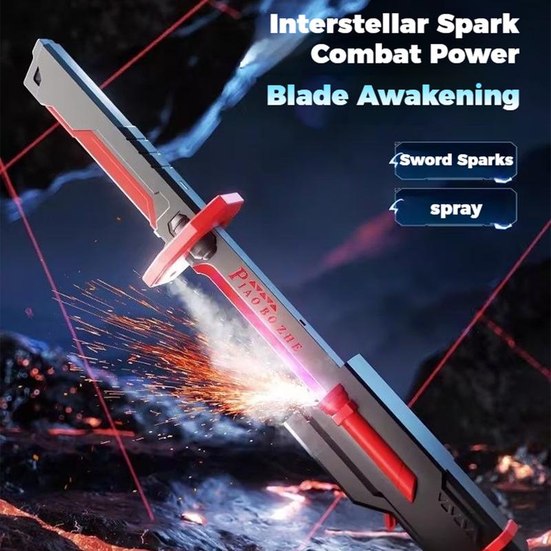US In Stock DKD Cyberpunk SparkBlade 31.5" Lightsaber Toy with Sound & Fog Effects, 7-Color Streaming Lights, Type-C Rechargeable, Epic Cosplay & Display Prop, Perfect Valentine’s Day Gift for Him or Your Boyfriend
