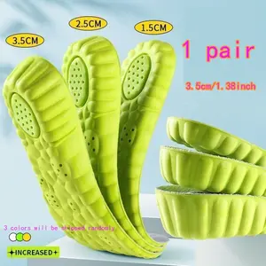 A pair of 3.5 cm height-increasing, all-season, shoe insoles, Shock absorbing insoles, Memory foam insoles suitable for both men and women, Comfortable insoles provide optimal foot support, Ideal for everyday wear with boots, providing a cushioned feel